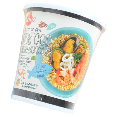 泰国进口零食 PICNIC杯装速食泡面方便面60g海鲜味