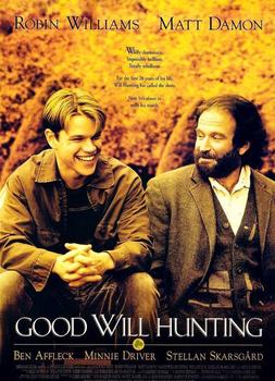 《心灵捕手》（Good Will Hunting）是一部励志剧情电影。影片由格斯·范·桑特执导，罗宾·威廉姆斯，马特·达蒙等主演。
影片讲述了一个名叫威尔（Will Hunting）的麻省理工学院的清洁工的故事。威尔在数学方面有着过人天赋，却是个叛逆的问题少年，在教授蓝勃、心理学家桑恩和朋友查克的帮助下，威尔最终把心灵打开，消除了人际隔阂，并找回了自我和爱情。影片于1997年12月2日首映。[