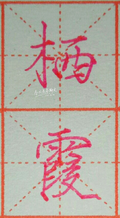 手写 练字 瘦金体 笔:慕娜美 栖霞