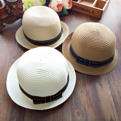 帽子女夏天草帽夏季户外遮阳帽女士沙滩帽防晒可叠礼帽太阳帽