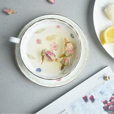 欧式下午茶杯碟套装 英式红茶杯具咖啡杯陶瓷花茶杯礼盒装 骨瓷制