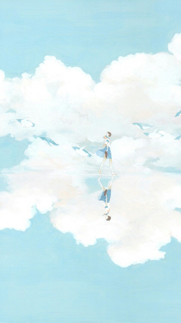 小清新动漫天空和女孩78 - 堆糖,美图壁纸兴趣社区