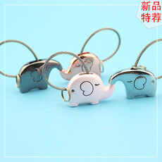 2016韩国进口热销双人用大象钥匙扣车挂件情侣创意小物件 礼品