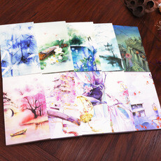 古风唯美2016新品多彩内页特荐组合便签携带可撕记事本学生收藏版