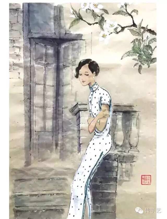 传手艺工坊 旗袍插画