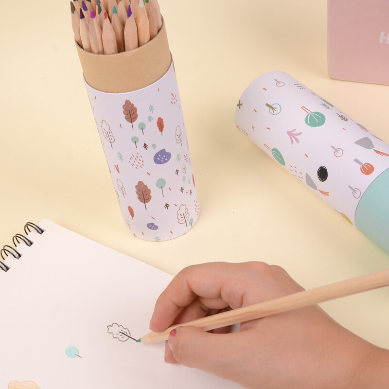 小清新可爱36色环保多彩手绘绘画美术涂鸦彩色铅笔填色笔学生画笔