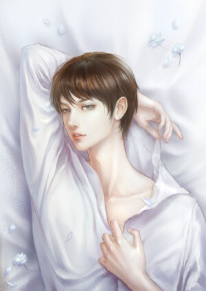 Try new painting style, no end and need to study hard. Just for work :)  but i really like painting handsome boy. 