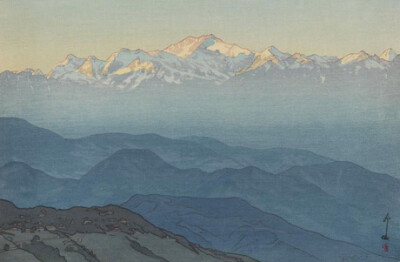 Mountains，Hiroshi Yoshida (吉田博) (1876–1950, Japan)