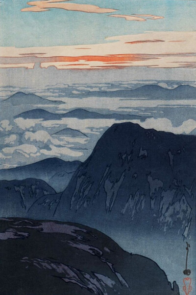 Mountains，Hiroshi Yoshida (吉田博) (1876–1950, Japan)