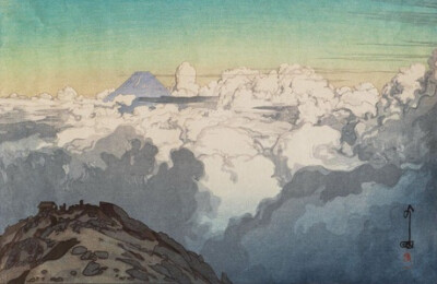 Mountains，Hiroshi Yoshida (吉田博) (1876–1950, Japan)