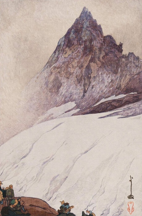 Mountains，Hiroshi Yoshida (吉田博) (1876–1950, Japan)