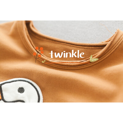 twinkle百货 韩版姜黄呆头鹅秋冬家居服宝宝连体衣 显白哦~