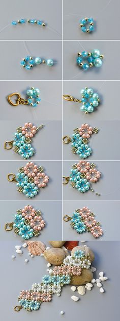 flower beaded bracelet