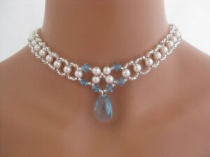 Blue bridesmaid necklace