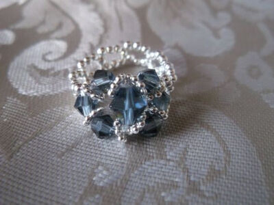 Beaded Ring - Beaded Crystal ring: