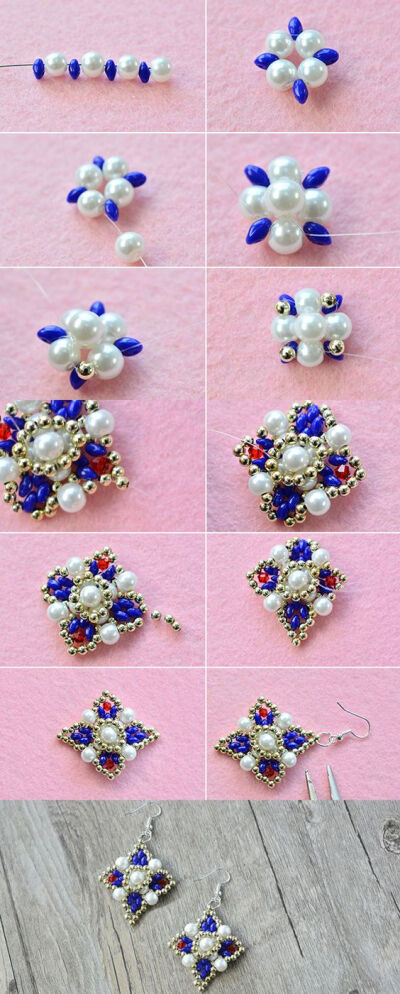 2-hole seed beads earrings, wanna them? LC.Pandahall.com will publish the tutorial soon. #pandahall: