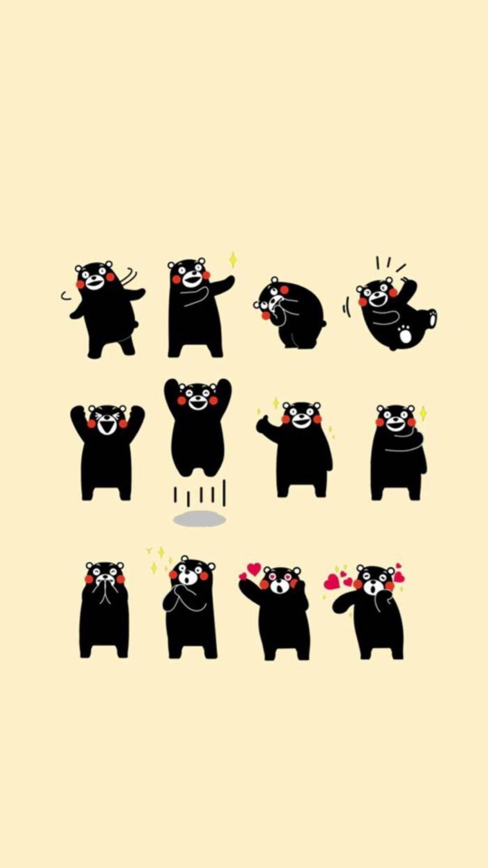 手机壁纸 熊本熊 iPhone 卡通 搞笑