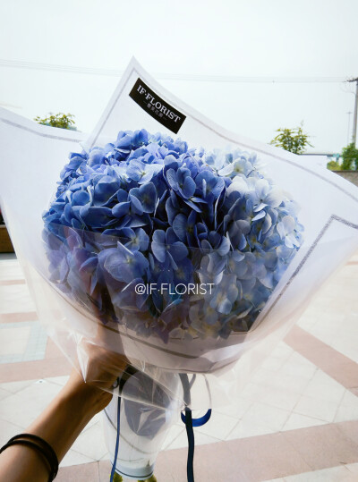 绣球花束，喜欢的蓝色