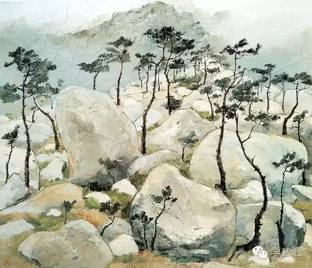 油画 吴冠中 水墨油画