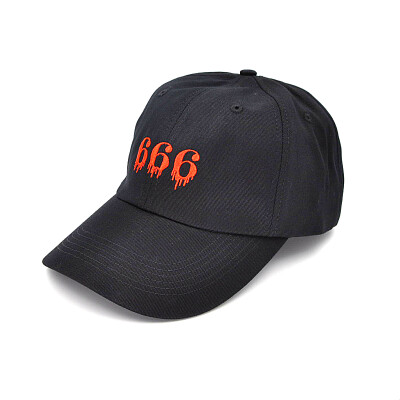 Pure &quot;Number 666&quot; golf cap 弯帽檐 老爹帽