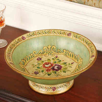 欧式水果盘 大号果盘家居装饰陶瓷摆件桌面装饰品工艺品礼品果盘