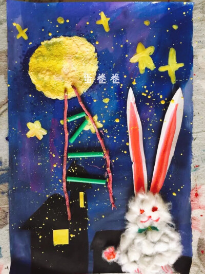 小玉兔和月亮