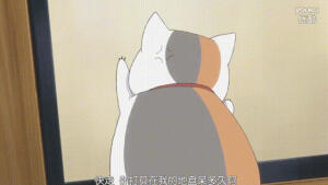 ♪✧『夏目友人帐第五季』自截图，夏目贵志，治愈，温暖，可爱，萌，gif动漫，动态图，二次元，温馨，夏目，欢迎回来

老师抓狂