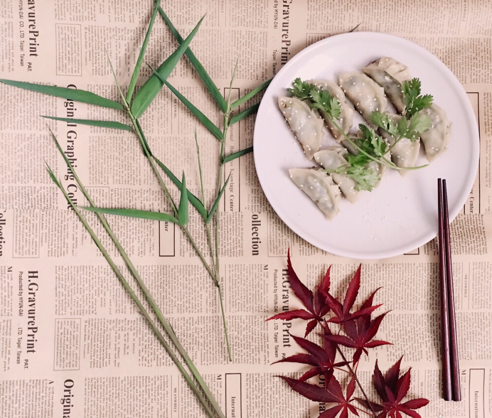 青瓜木耳鸡蛋，成就一盘煎饺！