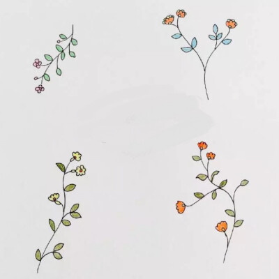 植物简笔画 手帐素材
