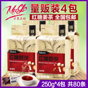 木果庄园 精选速溶红糖姜茶1000g 红糖姜母茶老姜汤80条