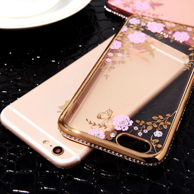 Pehe新款iPhone6s手机壳 苹果6硅胶套6plus镶钻?；ぬ咨莼昱? data-iid=