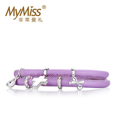 Mymiss925银饰品 日韩十字架手链女首饰 手串配饰<span class="H">MM</span>手串皮绳 信念