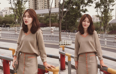 梨花头发型03》》》》》中分的刘海修饰出了最完美的女生脸型，恰到好处的秀发长度造就了这款梨花头的优雅气质，蓬松的发尾设计让发型看起来更为饱满有型，无论是正面还是侧面都是那么地好看时髦。