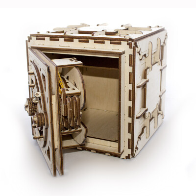 乌克兰ugears 齿轮积木拼插 模型拼装组装制作 传动玩具 密码箱