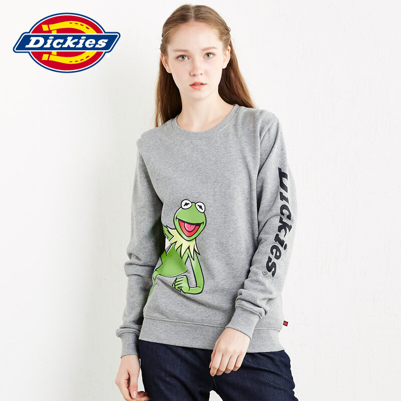 Dickies&amp;THEMUPPETS合作款女式抓绒印花圆领卫衣 163W30ME01