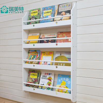瑞美特创意儿童书架壁挂简易墙上书架绘本架装饰架墙壁架展示架