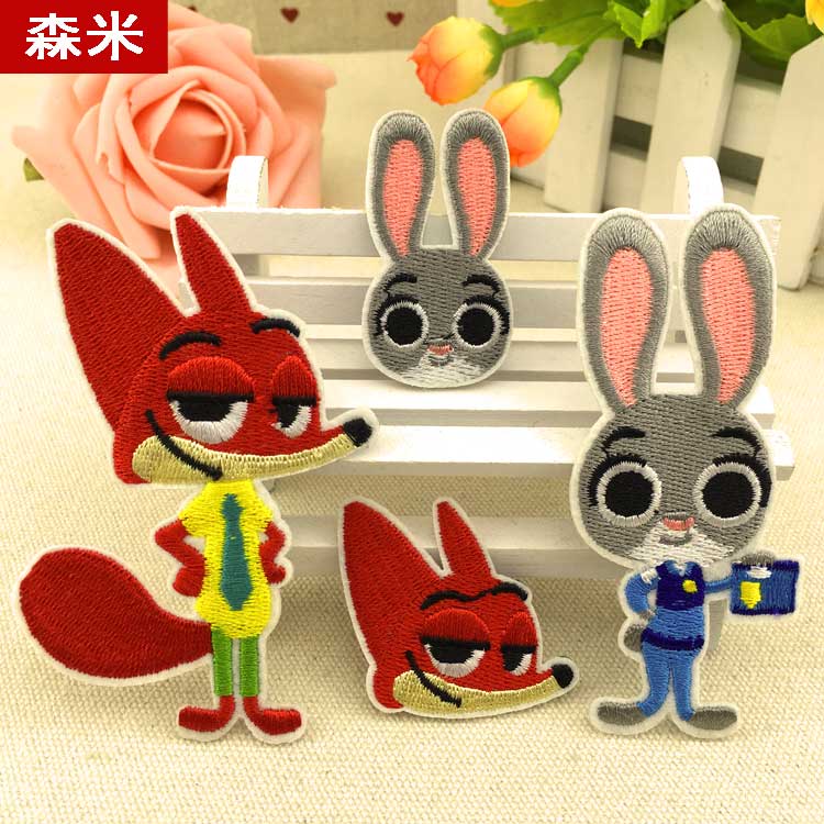 zootopia疯狂动物城布贴刺绣贴花衣服装饰补丁贴布兔子警官Judy