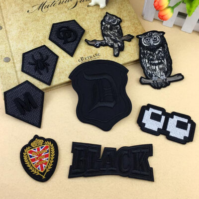 时尚布贴补丁贴 服装辅料衣服牛仔裤装饰修补丁贴花 精品刺绣徽章