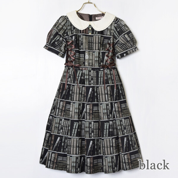 ライブラリーptワンピース(Library lace up dress)