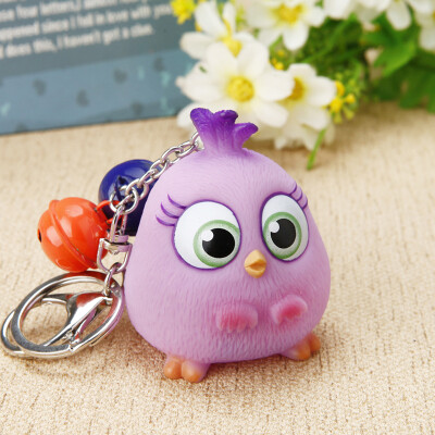 韩国创意礼品可爱愤怒的小鸟汽车钥匙扣女包挂件钥匙链圈卡通饰品