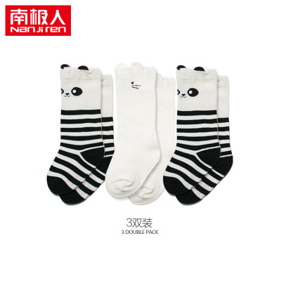 新生婴儿长筒袜子秋冬纯棉松口高筒袜0-1-3岁6-12个月宝宝中筒袜