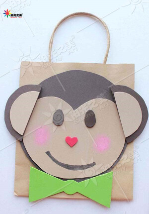 创意纸袋   儿童手工  手工DIY  牛皮纸袋