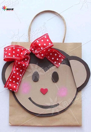 创意纸袋   儿童手工  手工DIY  牛皮纸袋