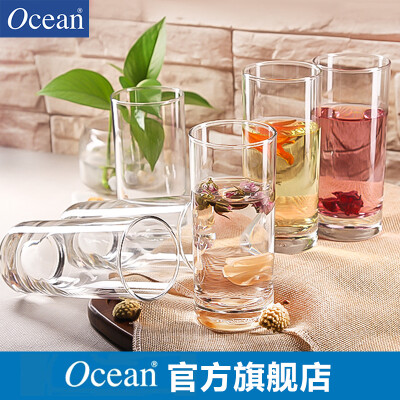 ocean进口透明耐热玻璃杯套装 家用水杯牛奶杯子啤酒威士忌果汁杯