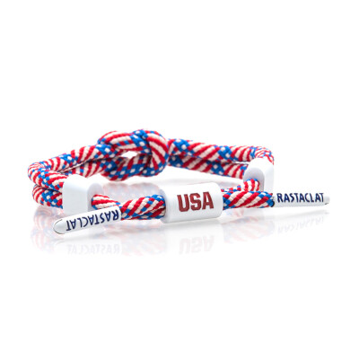  RASTACLAT独立日限定 红白蓝绳结 鞋带手链