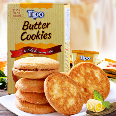 越南进口 TIPO黄油味曲奇饼干180g12小包鸡蛋饼干休闲零食早点