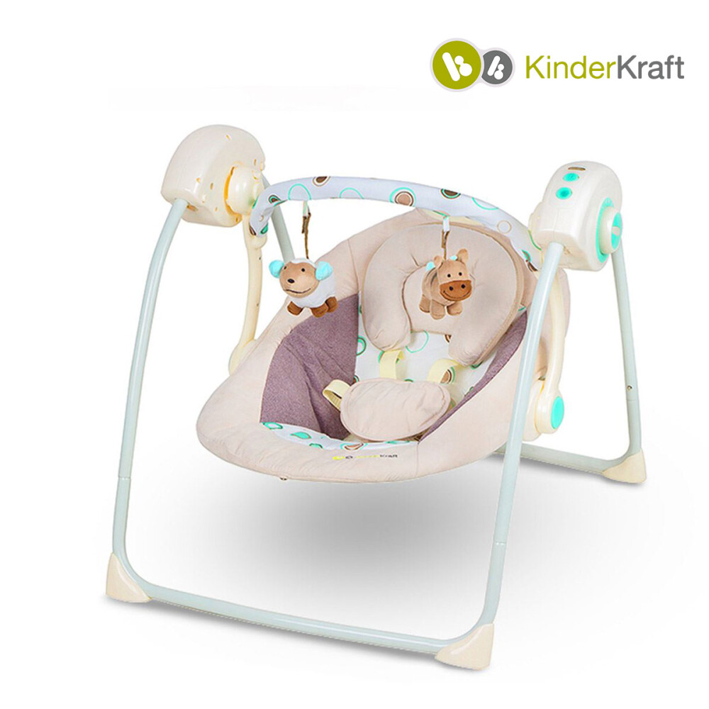 KinderKraft德国婴儿摇椅宝宝电动摇椅摇篮床安抚摇床摇摇椅躺椅
