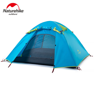 NH户外帐篷2人3人-4人铝杆帐篷 双层防风防雨野外露营帐篷套装