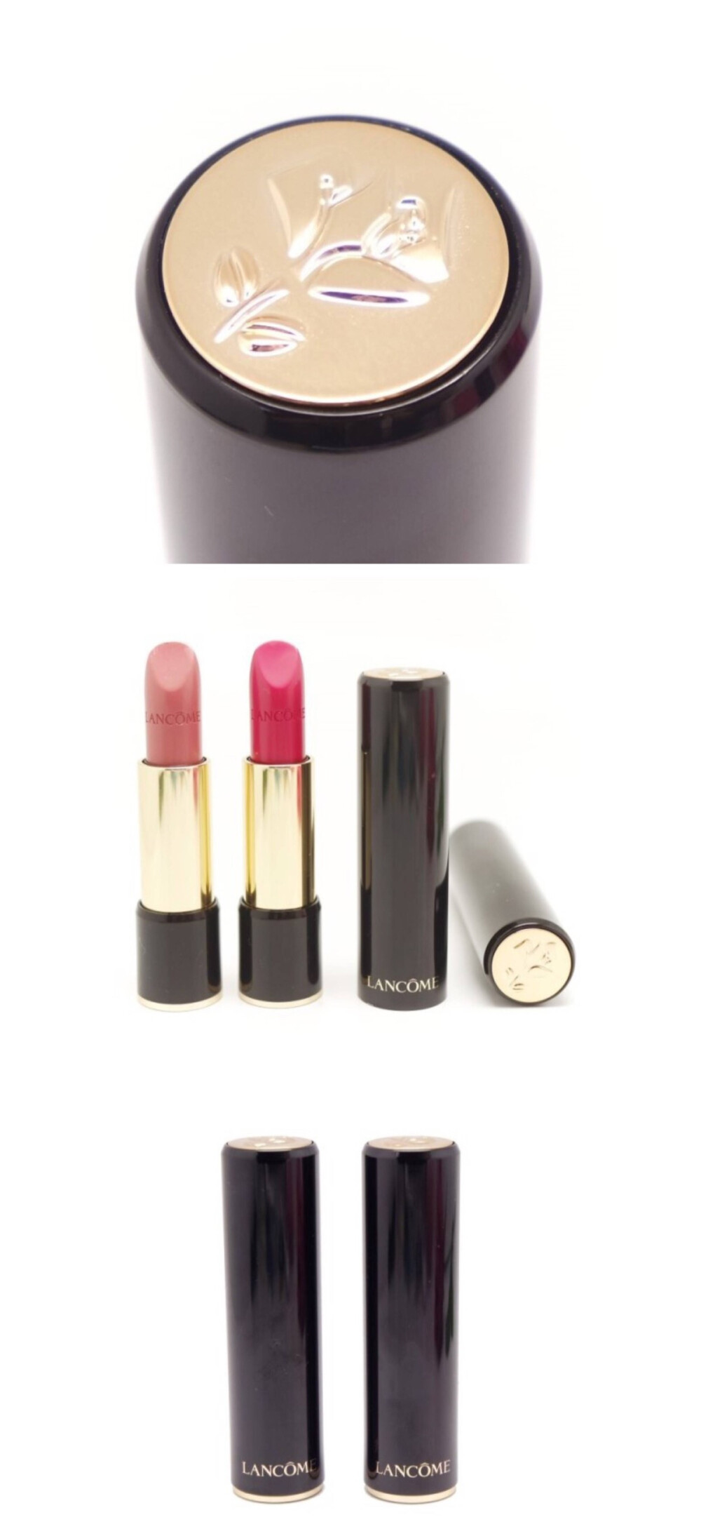 兰蔻金纯玫瑰唇膏 打开的方式设计也很巧心