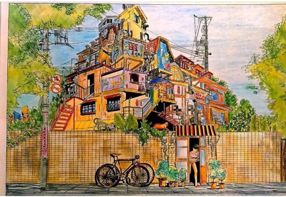 The bicycle colouringbook